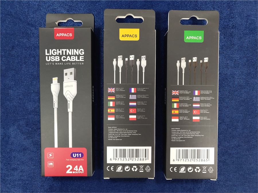 U11 White Lightning Charging Cable view 3