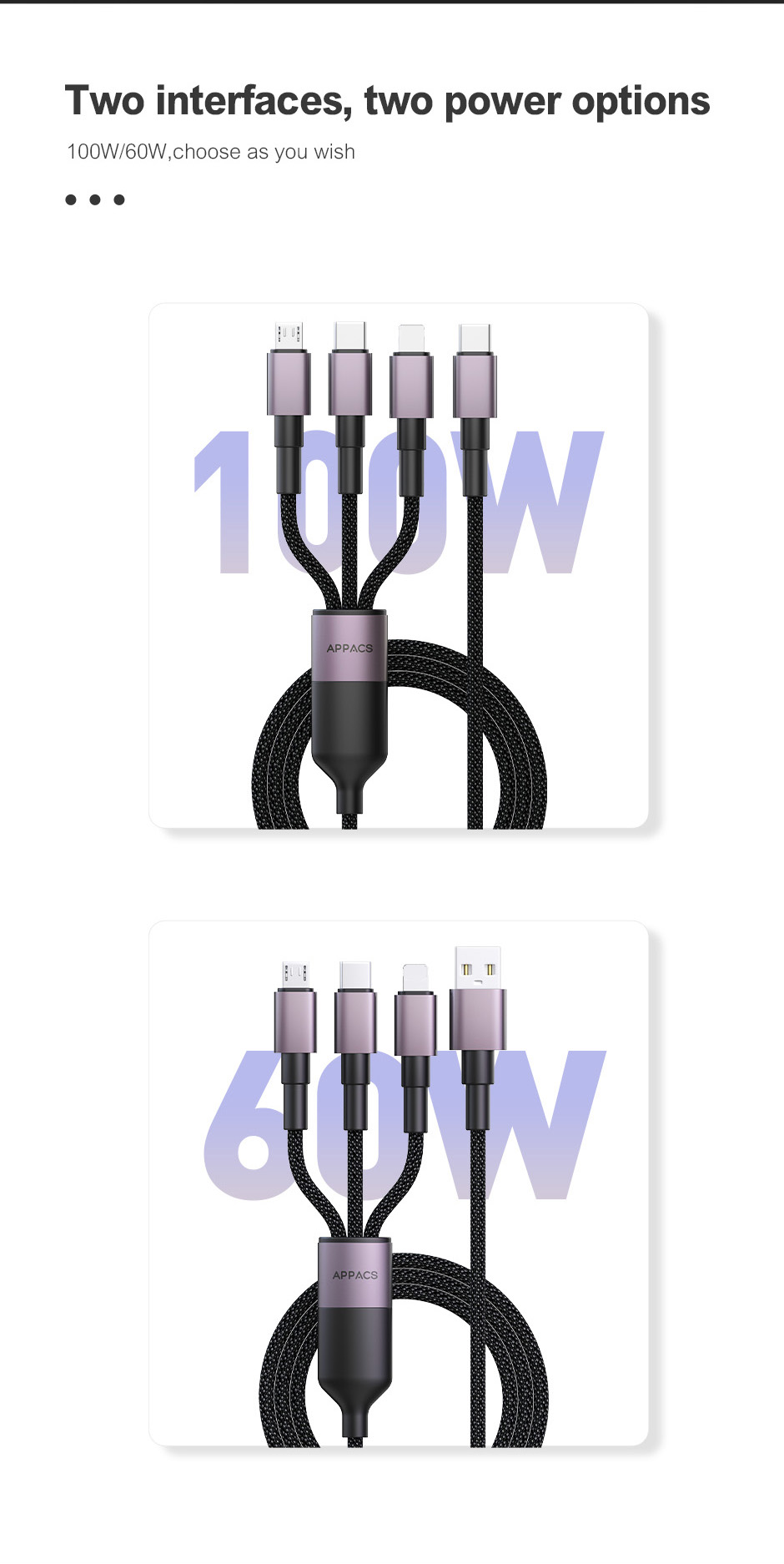 60W vs 100W 3-in-1 USB Cable: Which One Should Importers Source?